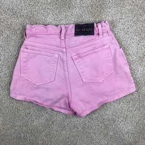 Vintage Pink Dyed Not Guilty Denim short shorts